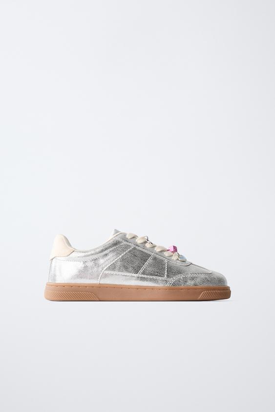 METALLIC CHARM PLIMSOLLS - Silver by Zara - Image 0