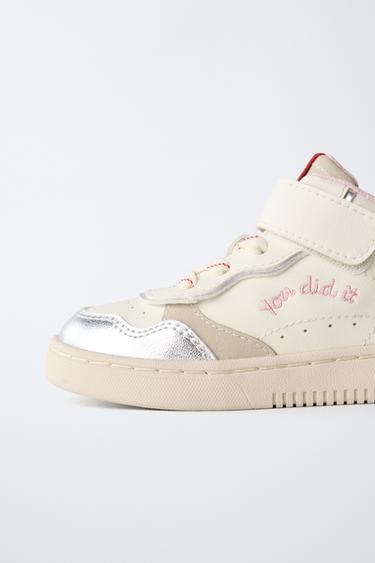 HEART HIGH-TOP SNEAKERS - White by Zara - Image 3