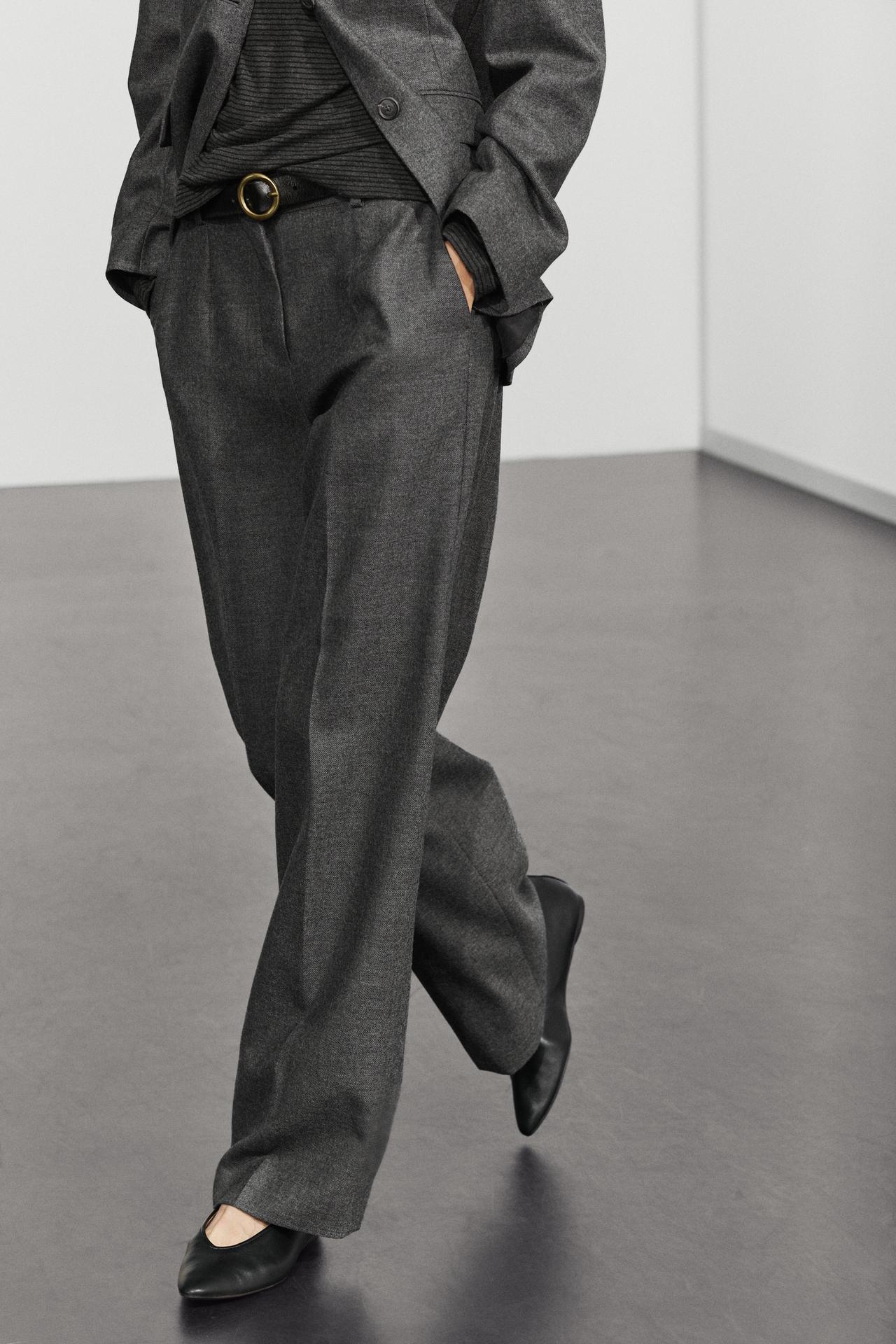 100% wool flannel suit pants — Cobalt