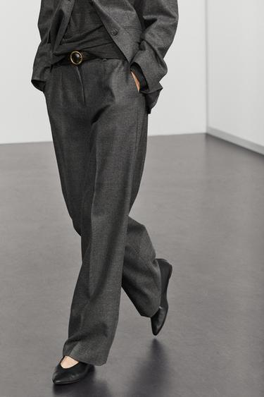 100% wool flannel suit pants — Cobalt 2