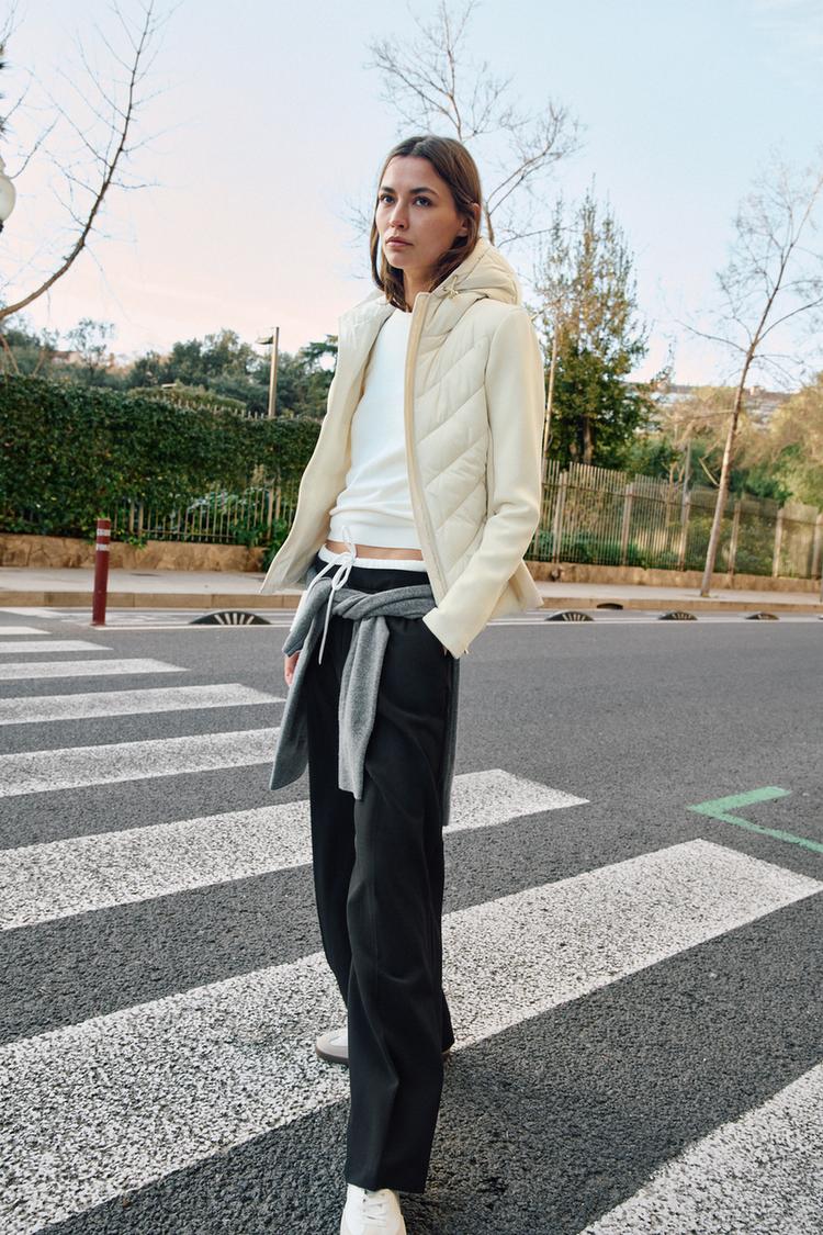 ÇİFT BEL BANTLI WIDE LEG PANTOLON