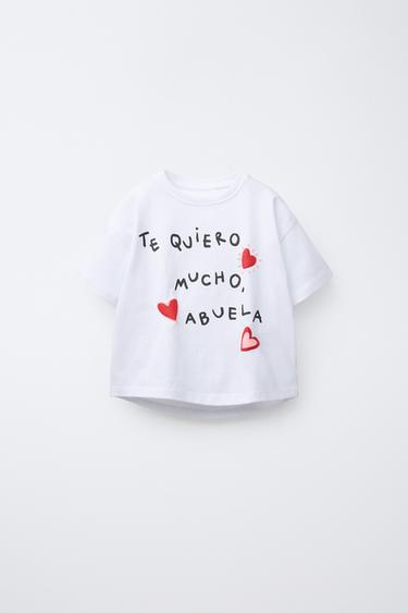 Zara TEXT T-SHIRT - Red