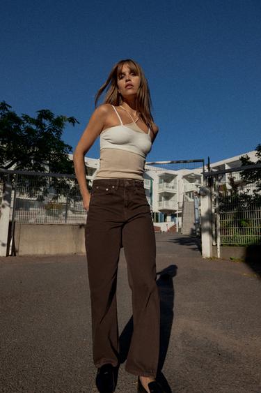 Zara LAYERED TOP - Ecru / Beige - Image 0