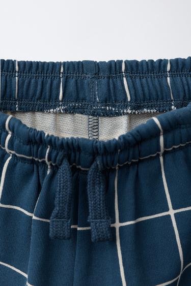 SHORT IMPRIMÉ À CARREAUX - Bleu de Zara - Image 2