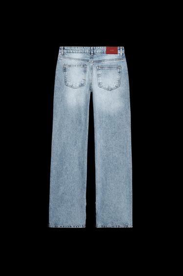 JEANS Z1975 SLIM FLARE NIEDRIGER BUND LANGE LÄNGE MIT RISSEN - Mittelblau von Zara