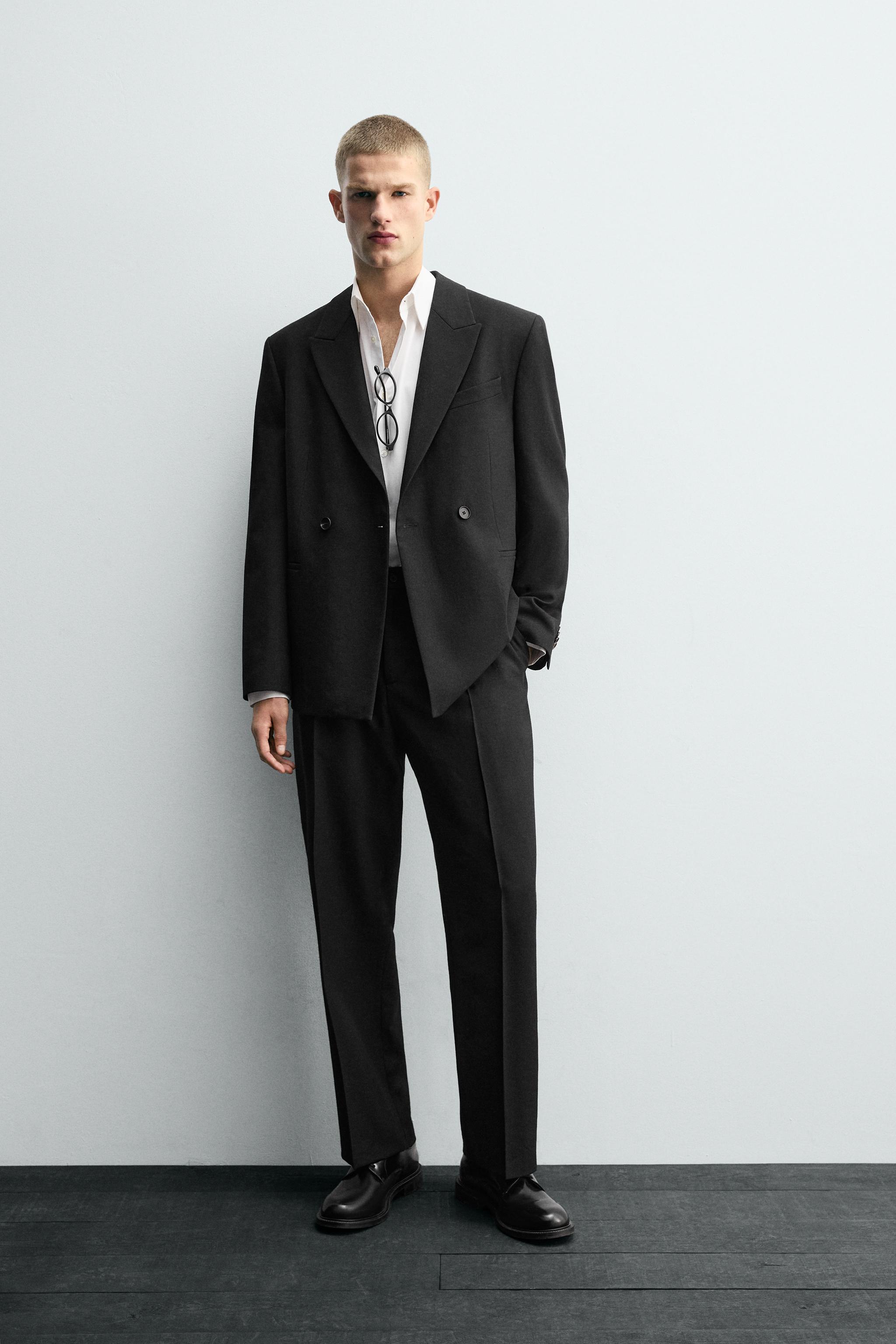 100% WOOL SUIT PANTS