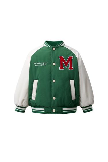 EMBROIDERED VARSITY BOMBER JACKET