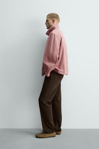 RELAXED FIT WASHED JACKET - Pink by Zara - Image 3