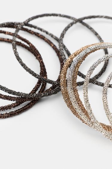 LOT DE BRACELETS MÉTALLIQUES COMBINÉS - Multicolore de Zara - Image 4