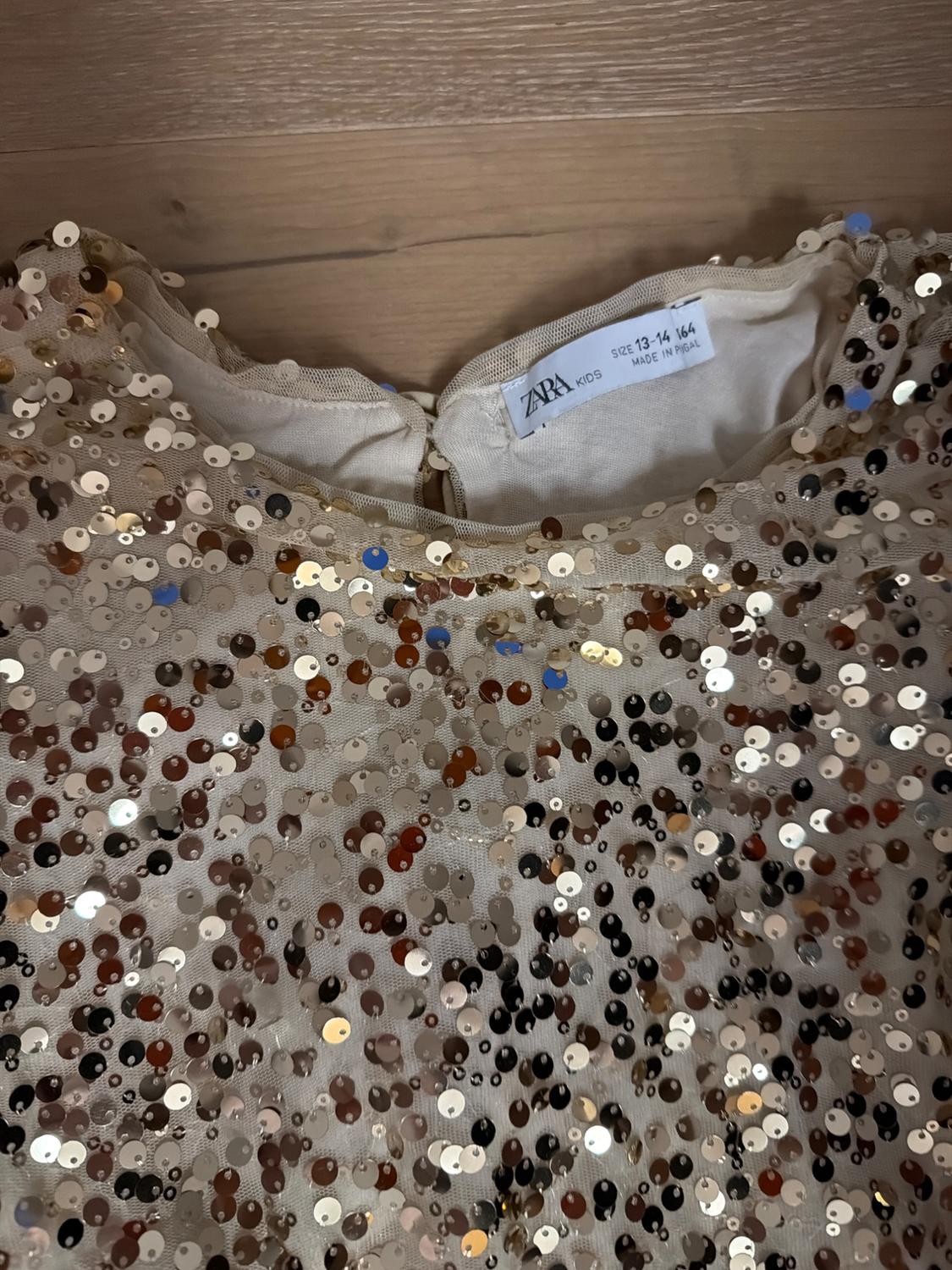 SEQUINNED DRESS WITH TIED DETAIL - Image 2