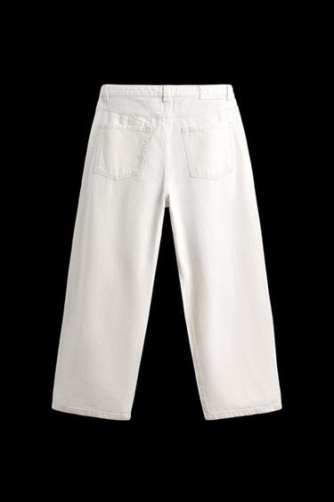 Zara BALLOON FIT JEANS - White