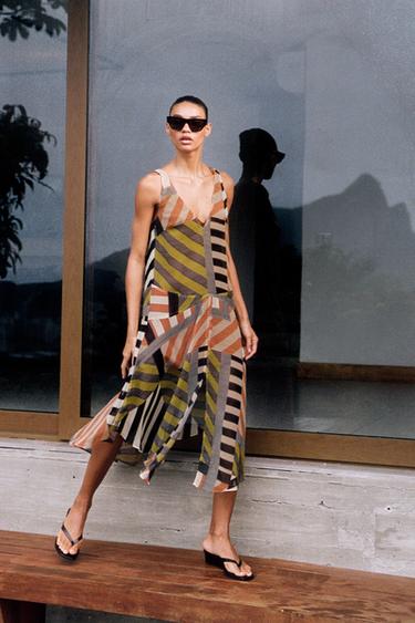 VESTIDO ESTAMPADO PATCHWORK - Multicolor de Zara