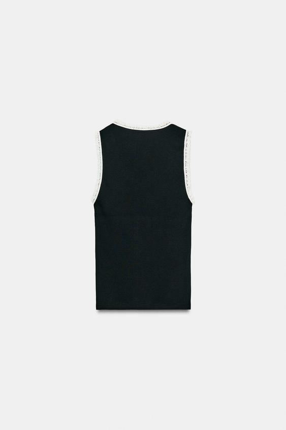 マッチングレーストップス - ブラック/ホワイト | ZARA Japan / 日本