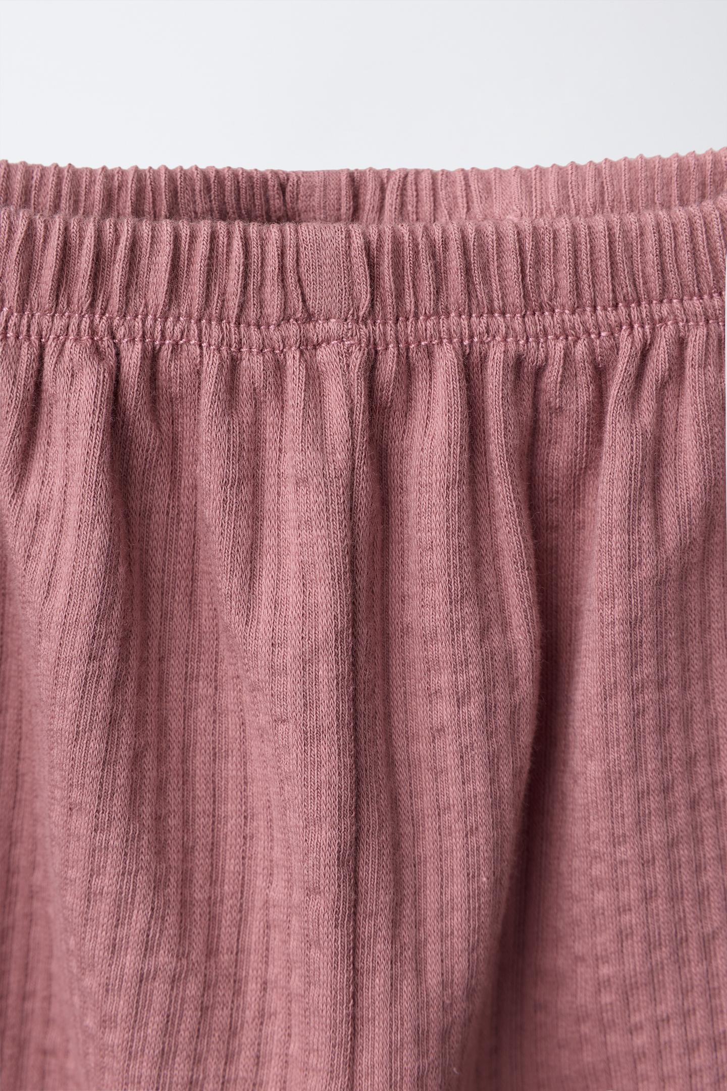 Детские брюки Zara Textured, цвет: Пастельный розовый — фото 3
