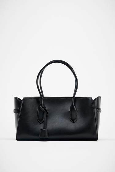 Zara IZDUŽENA SHOPPER TORBA – Crna