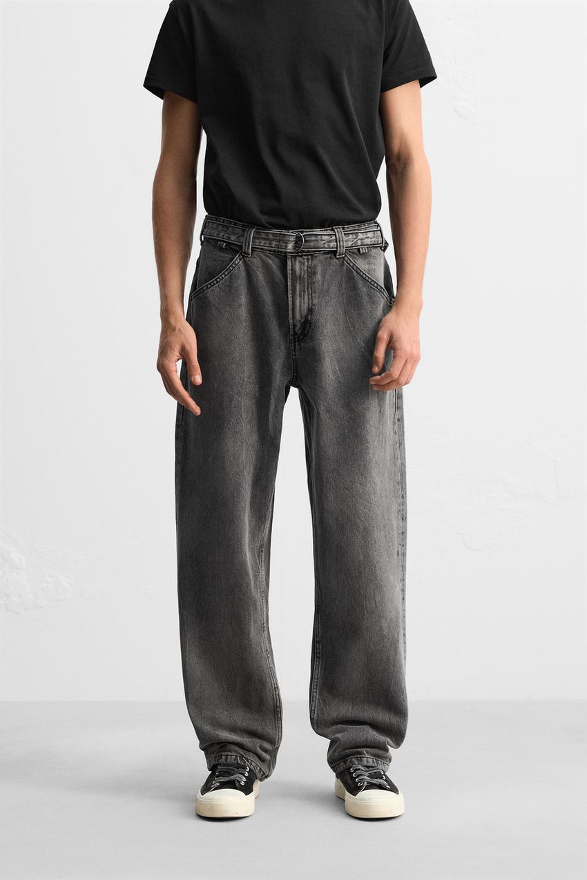 BELTED RELAXED FIT JEANS