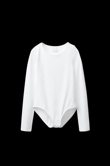Zara POLYAMIDE BODYSUIT - White - Image 0