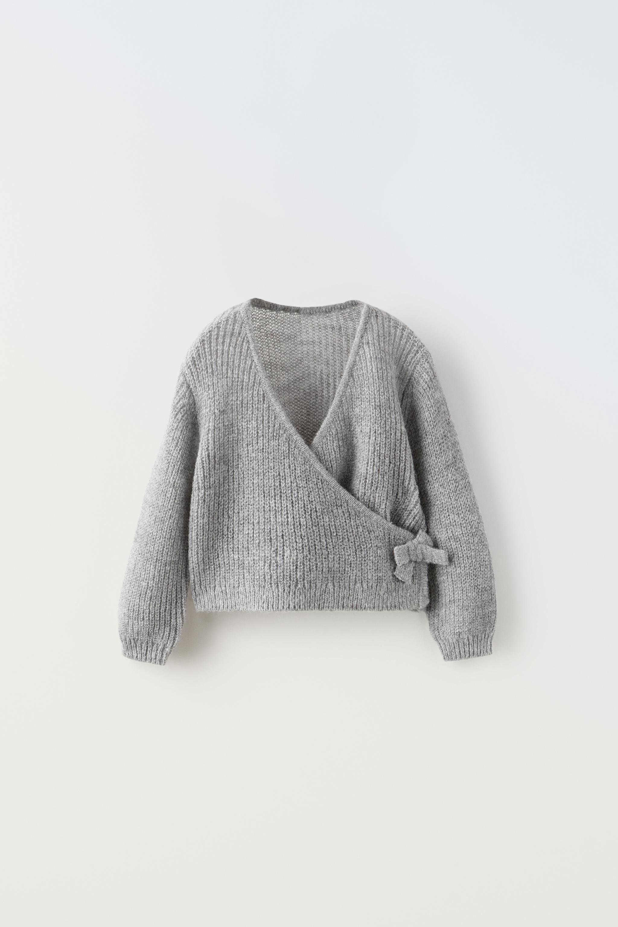 WRAP FRONT KNIT CARDIGAN