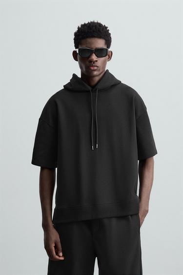 SUDADERA TÉCNICA CAPUCHA - Negro de Zara