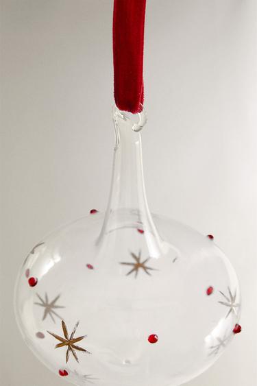 BOROSILICATE SPINNING TOP CHRISTMAS TREE DECORATION - 990 by Zara - Image 2