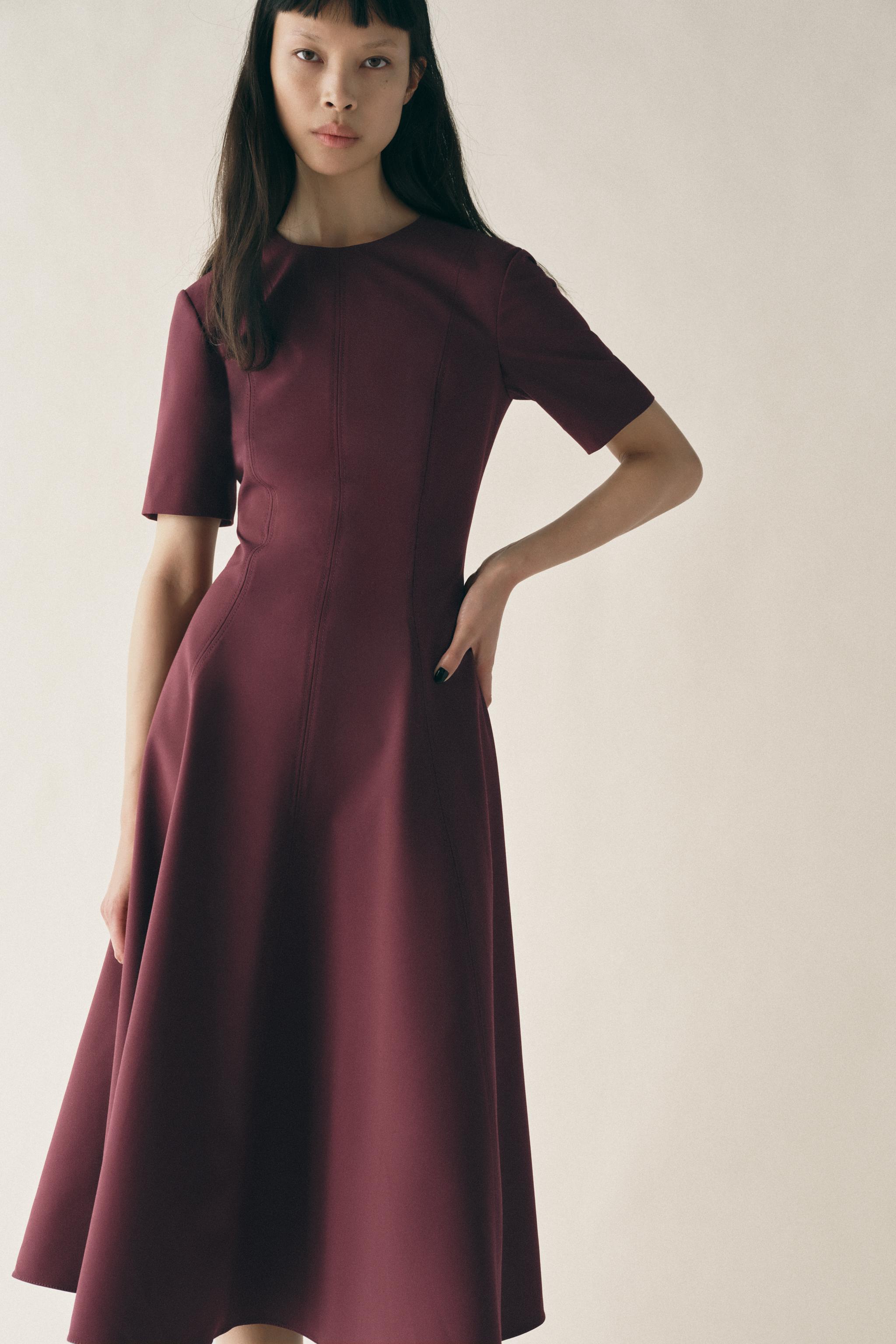 ZARA BASIC　ザラベーシック　スカーフ柄　異素材　切り替え　ワンピース | フリマアプリ ラクマ