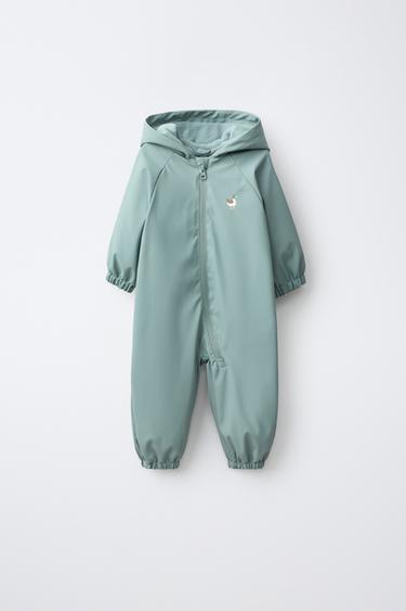 BUZO ENGOMADO PATO WATER RESISTANT - Azul / Gris de Zara