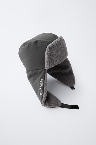 TECHNICAL FAUX SHEARLING CAP - Grey by Zara - Image 2