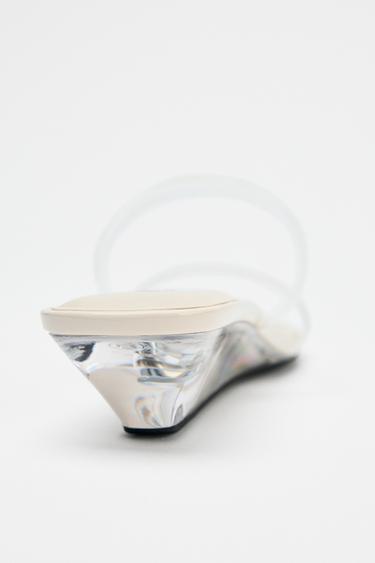 VINYL WEDGE SANDALS - Clear by Zara - Image 5