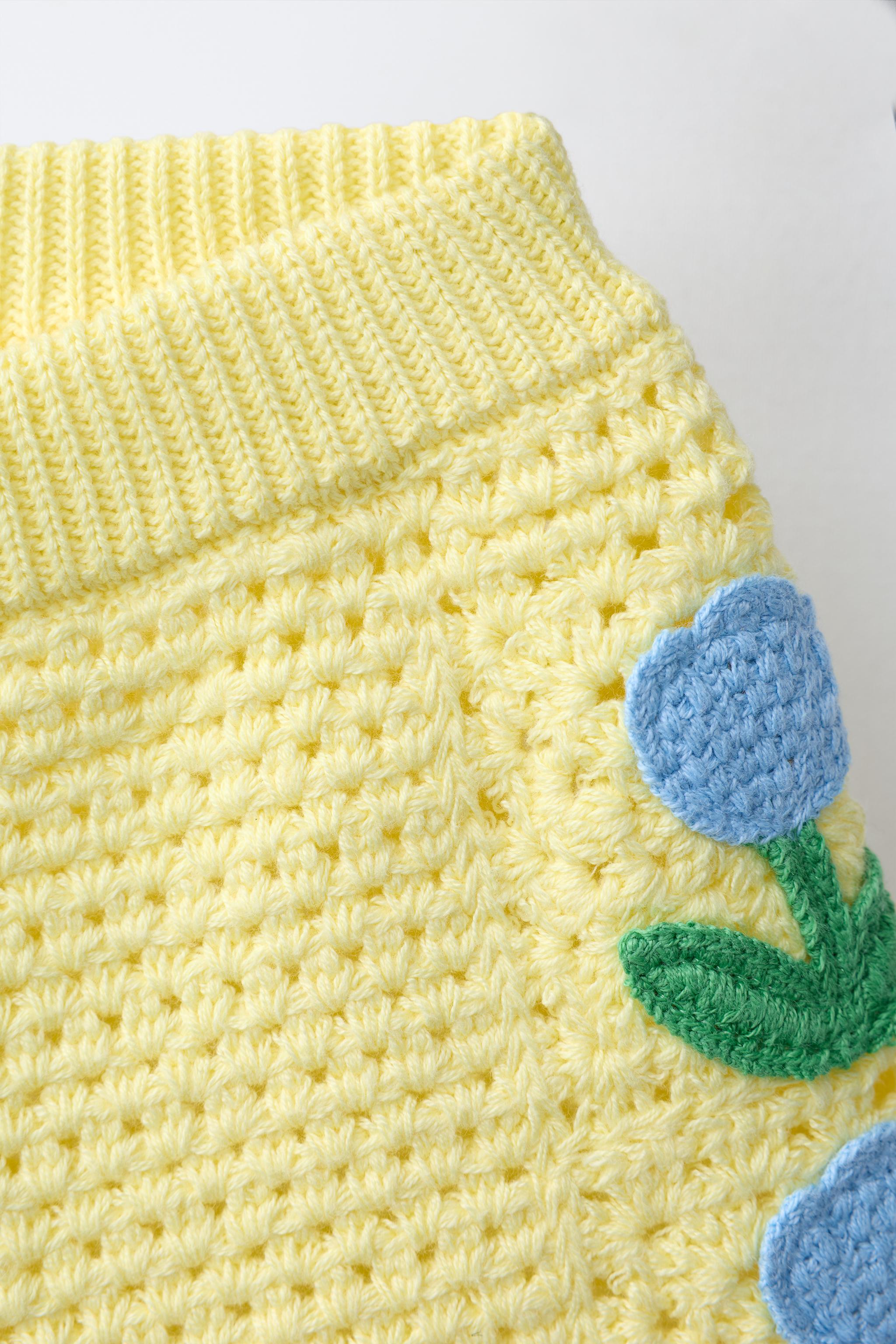 Детские шорты Zara TULIP CROCHET KNIT SHORTS — фото 3