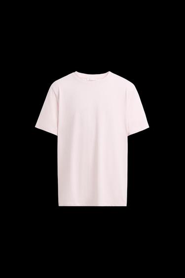 BASIC SLIM-FIT-T-SHIRT - Hellrosa von Zara