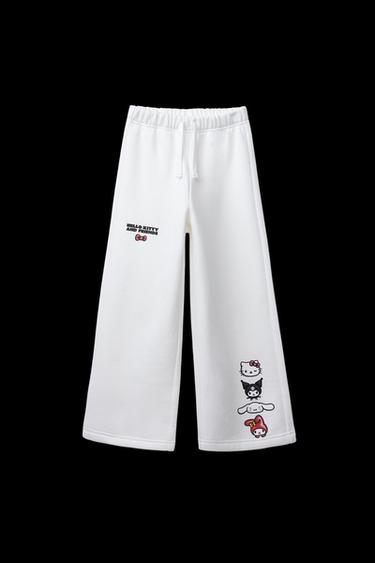 Zara HELLO KITTY AND FRIENDS © SANRIO WIDE LEG PANTS - Oyster-white - Image 0