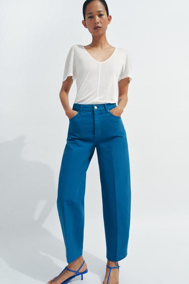 JEANS ZW COLLECTION TAPERED TIRO ALTO - ind.tejan de Zara - Imagen 0