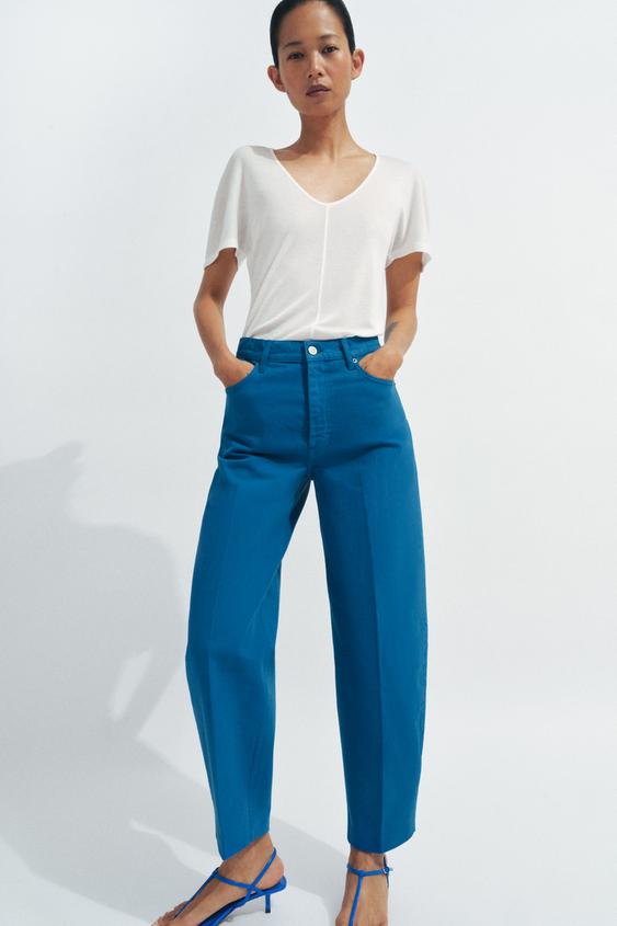 ZW COLLECTION TAPERED HIGH WAIST JEANS from Zara - $79.90