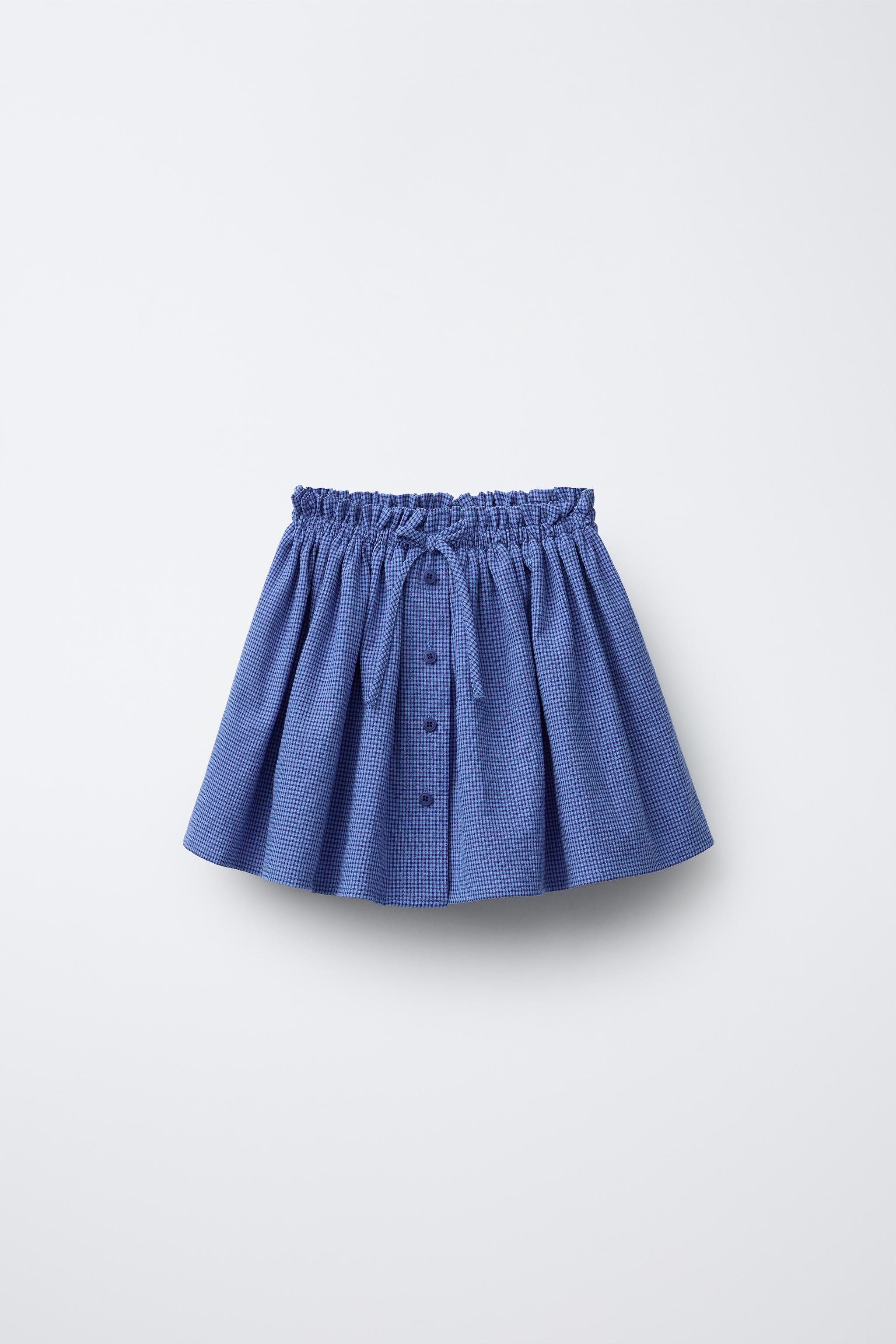 パンツ Etoile Block Check Skort CHECK SKORT - Mid-blue | ZARA United States