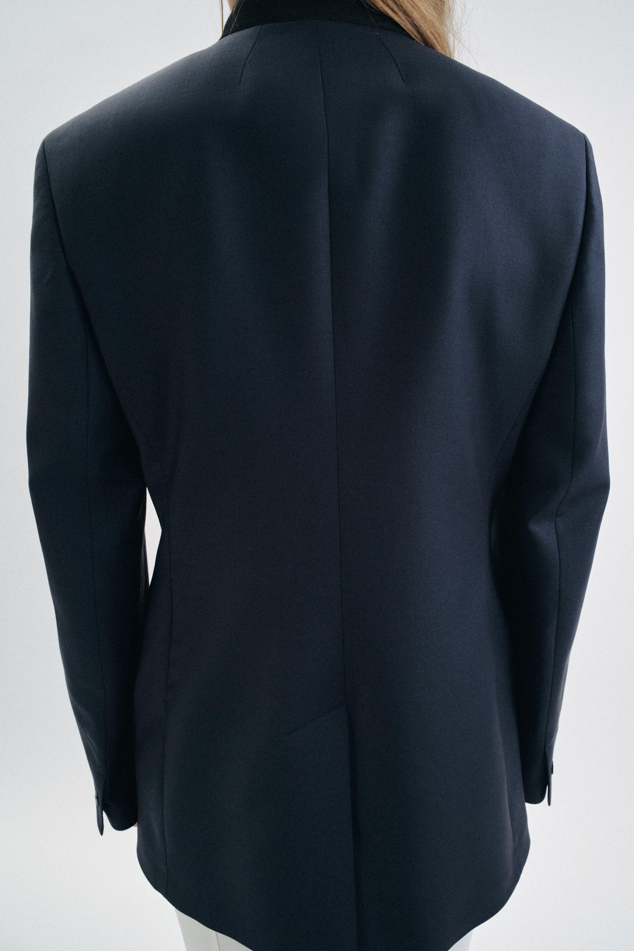 ZW COLLECTION KONTRAST VÜCUDA OTURAN BLAZER - Görsel 3