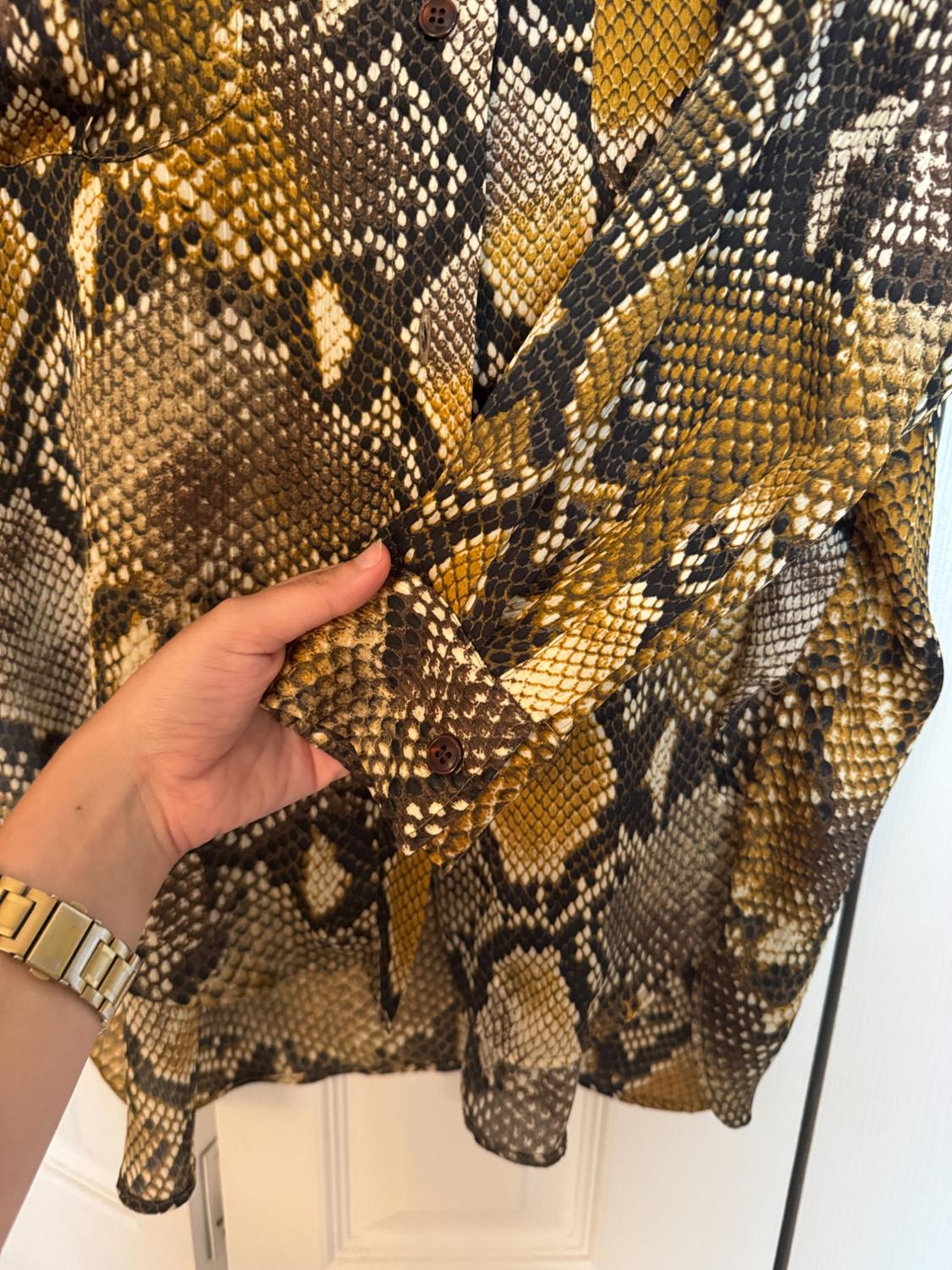 SNAKESKIN PRINT BLOUSE - Image 3