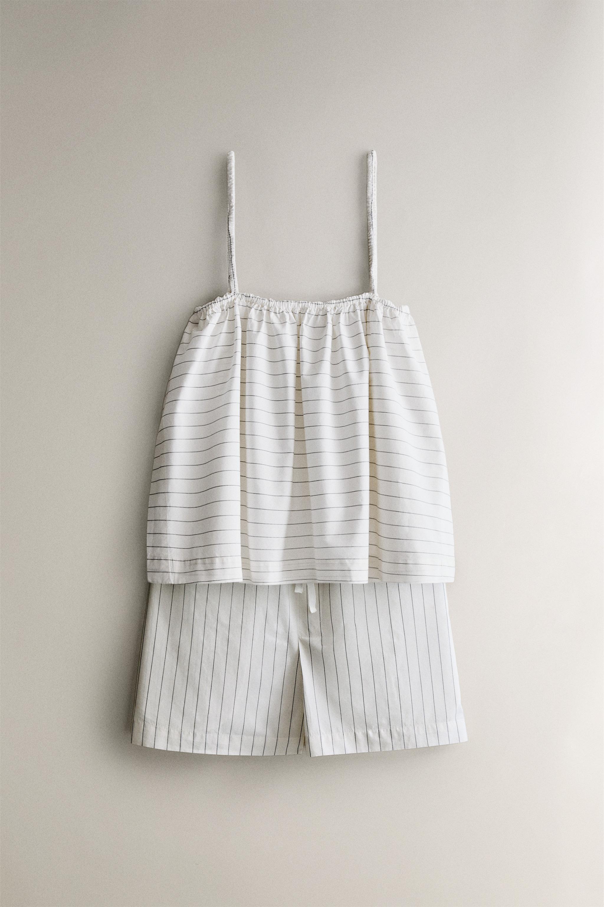 SHORT LISTRADO - Cru | ZARA Brasil