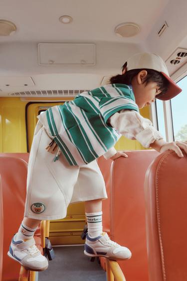 STRETCH STRAIGHT CHARM BUTTERBEAR © BERMUDA SHORTS - Ecru by Zara