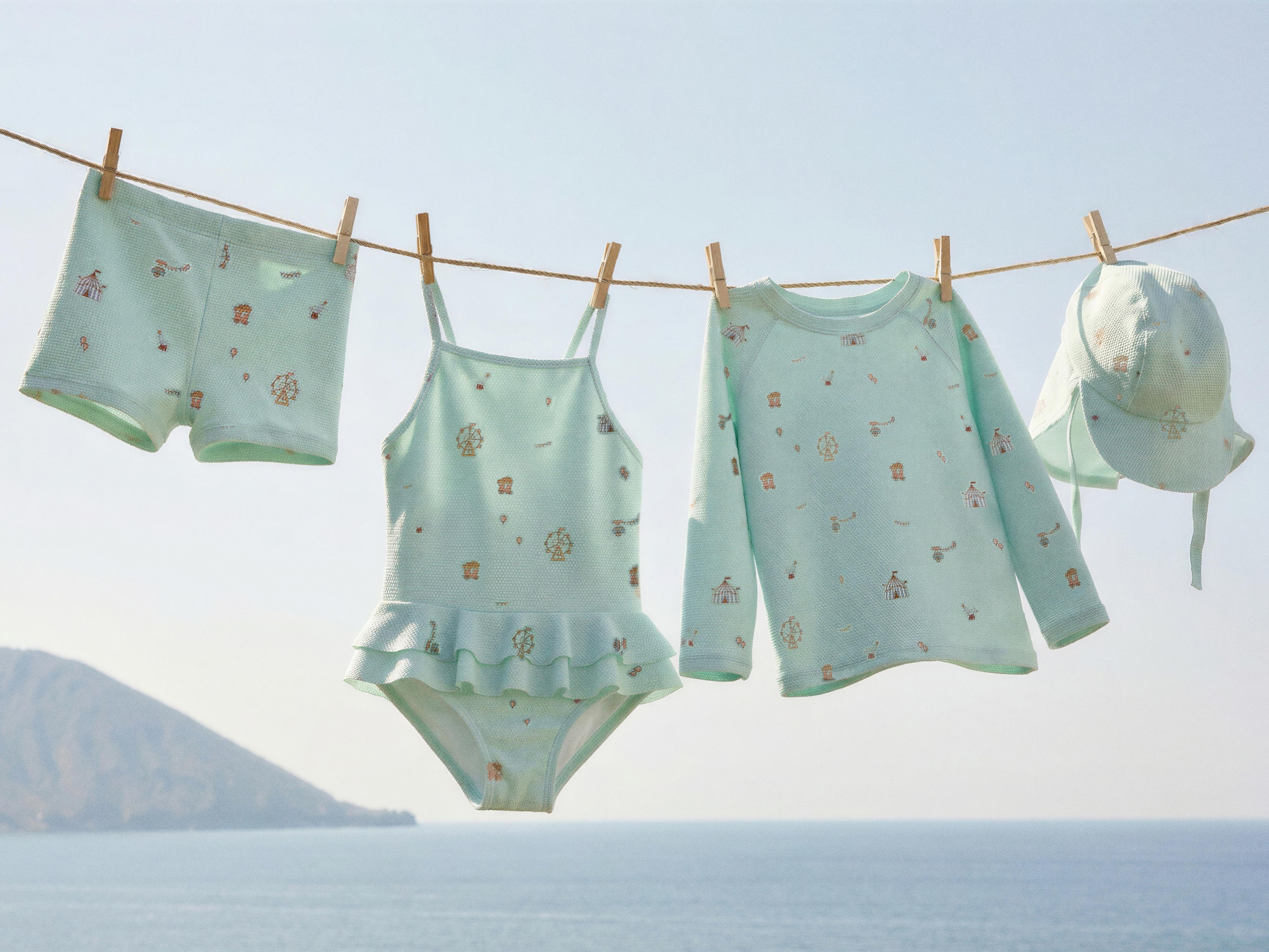 1-6 ANS/ MAILLOT DE BAIN À VOLANTS ET CIRQUE