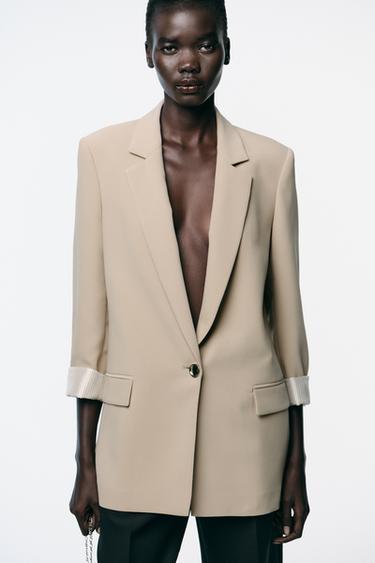 PRINTED CUFF BLAZER - camel by Zara - Image 1
