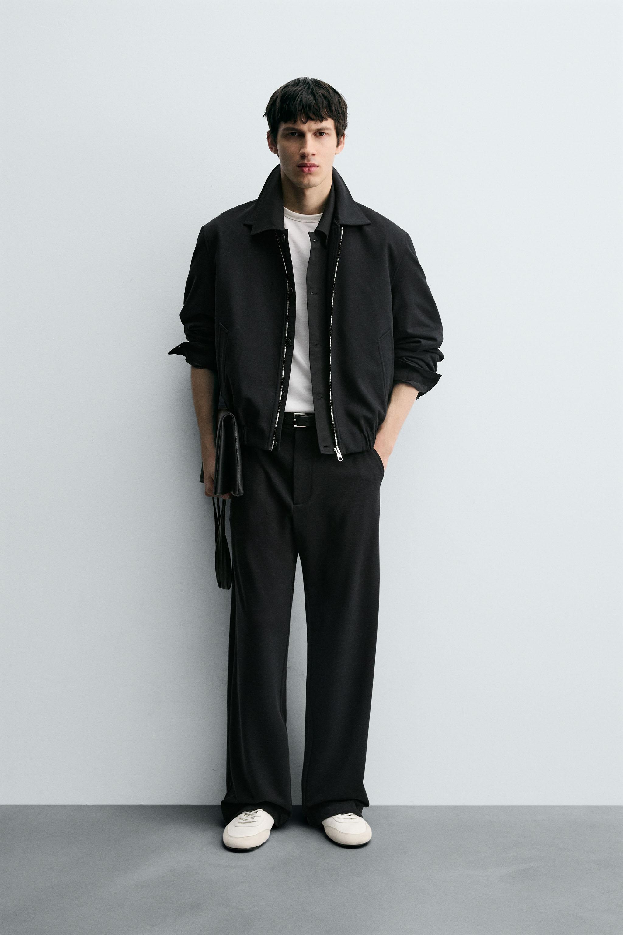 ZARAデザインメッシュブラックスーツ スリムフィットセットアップ スリムフィットスーツ | ZARA Japan / 日本