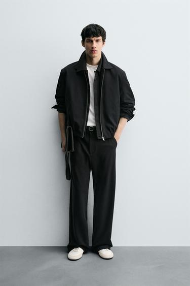 PANTALÓN FLUIDO RELAX FIT - Marino oscuro de Zara
