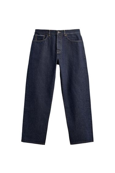 JEANS STRAIGHT ANKLE FIT SELVEDGE - Azul da Zara