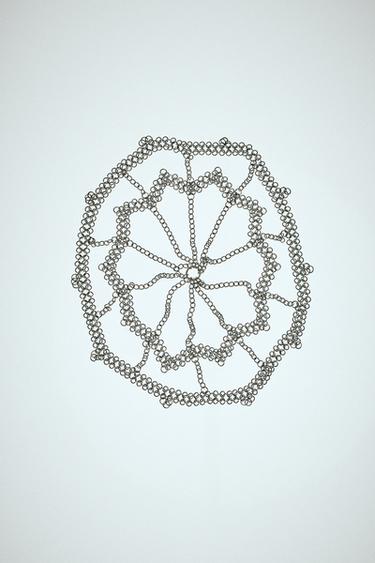 LIMITED EDITION CHAIN RING HEADPIECE - Silver by Zara