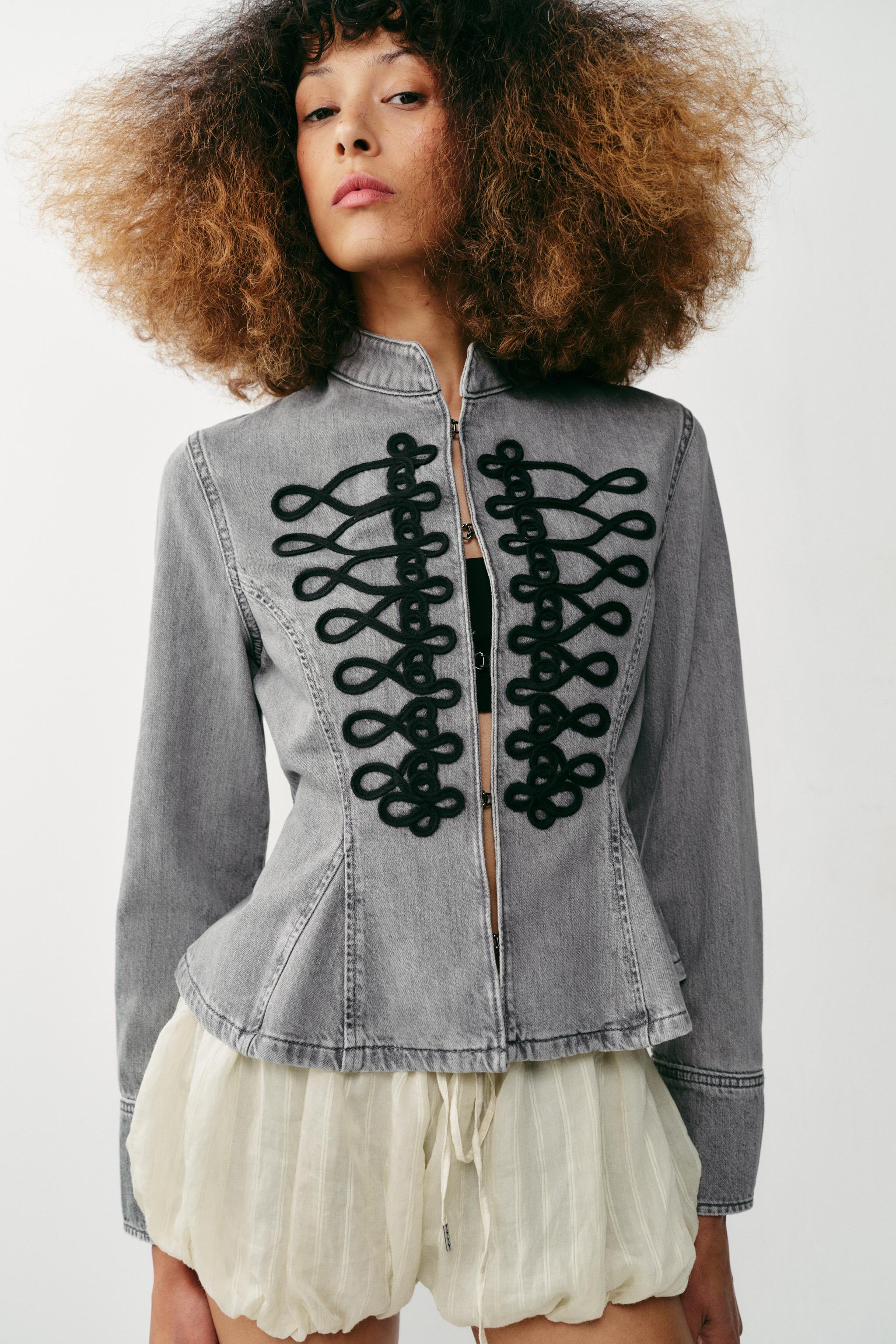 Z1975 PEPLUM SÜSLÜ DÜĞMELİ CEKET - Görsel 3
