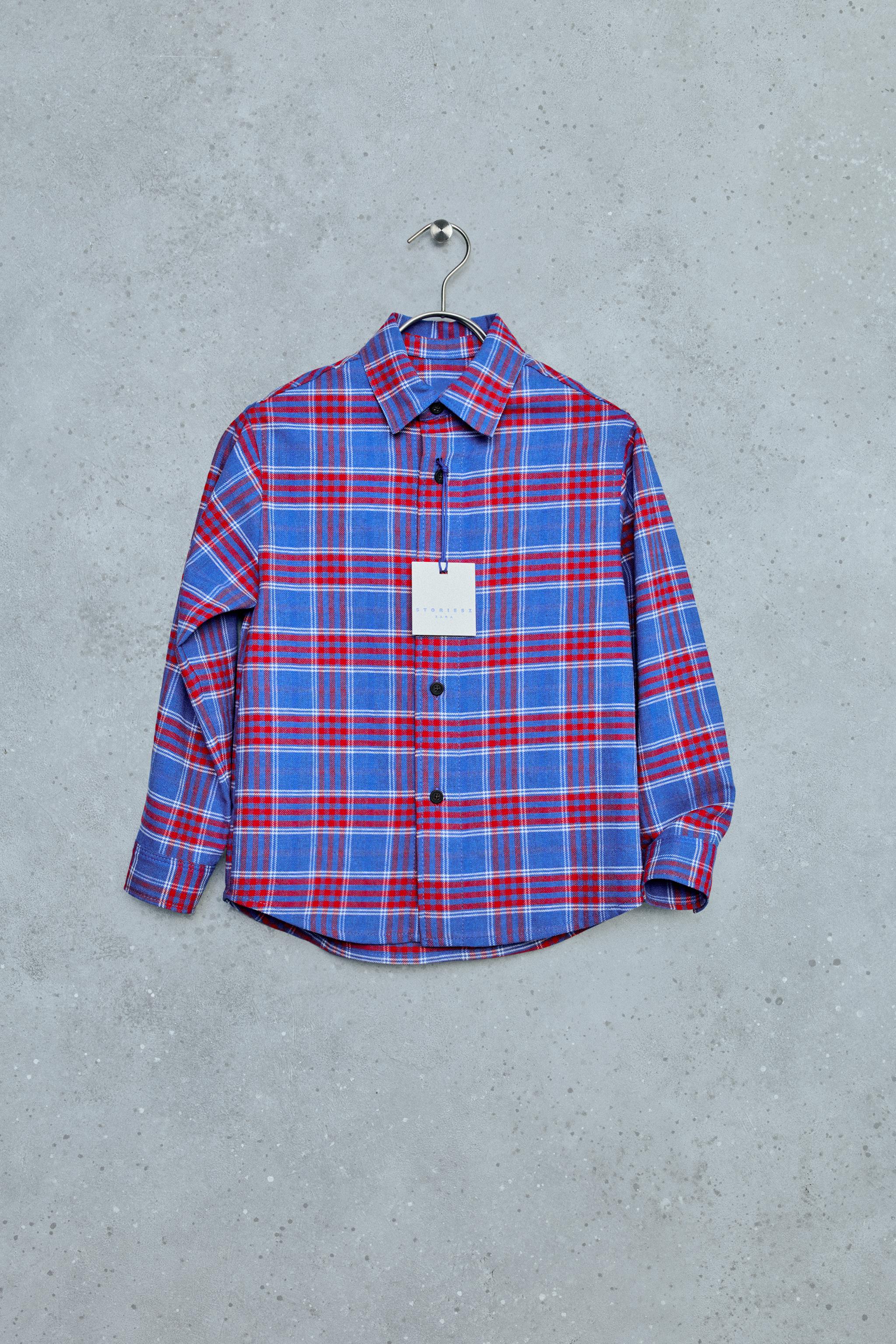 STORIESZ - PLAID PRINT SHIRT — Red