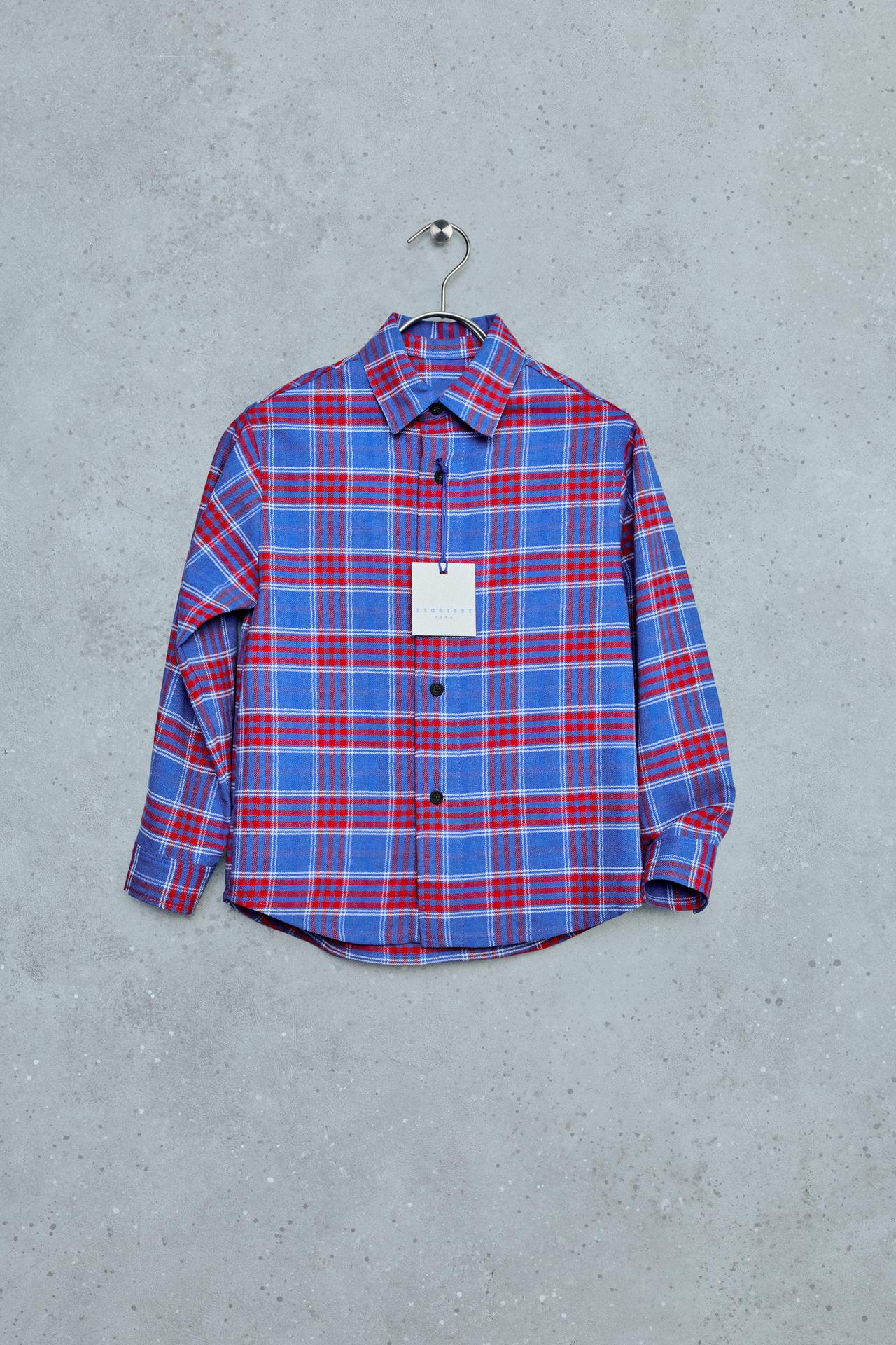 STORIESZ - PLAID PRINT SHIRT — Red