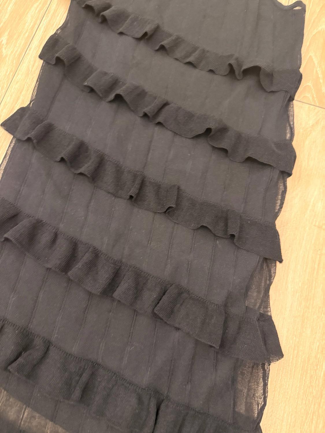 LONG KNIT DRESS WITH RUFFLES - Image 3