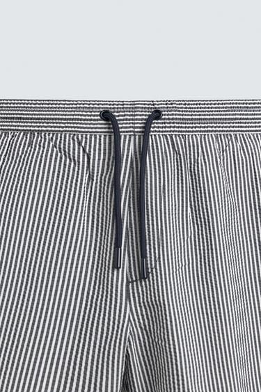 MAILLOT DE BAIN EN SEERSUCKER - Bleu marine de Zara - Image 9