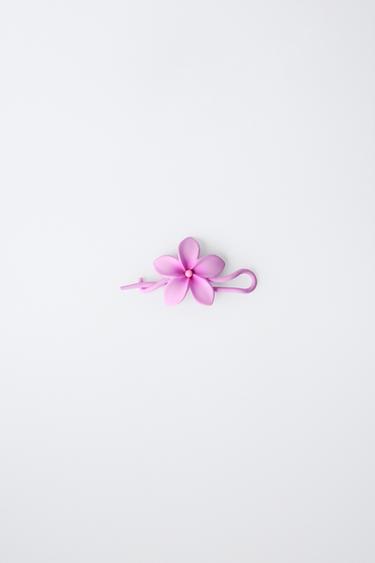 Zara HIBISCUS FLOWER HAIR CLIP - Red